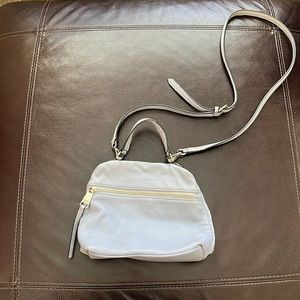 Perlina New York Leather Baby Blue Mini Crossbody Purse Bag